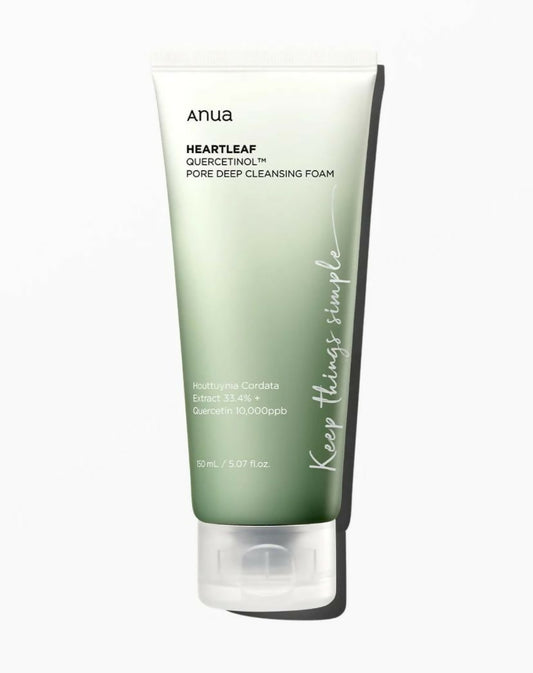 ANUA HEARTLEAF QUERCETINOL PORE DEEP CLEANSING FOAM رغوة كيرسيتينول للتنظيف العميق للمسام